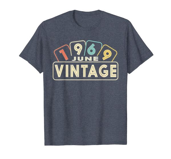 retro vintage born in june 1969 awesome 50 yrs years old, White;black